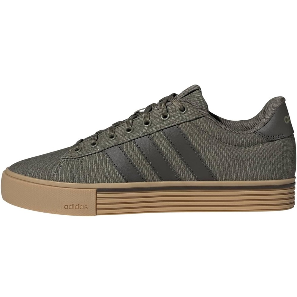 adidas Men’s Olive Low-Top Sneakers with Gum Sole